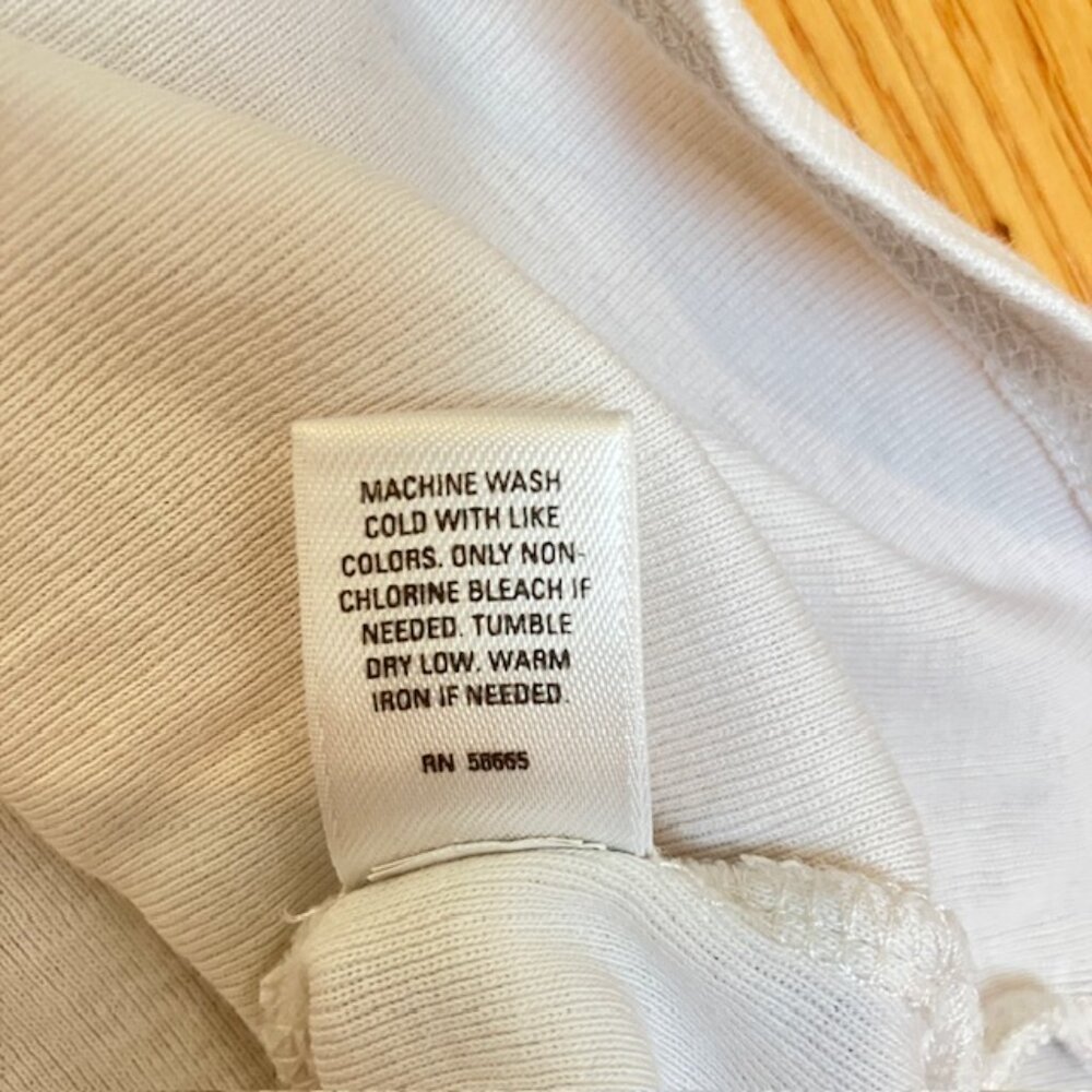 Amber Sun Long Sleeve Ivory colored 100% Cotton T Shirt S - Picture 6 of 8